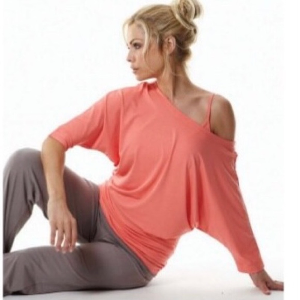 Burke yoga organic bamboo top M in Teal - Picture 12 of 15